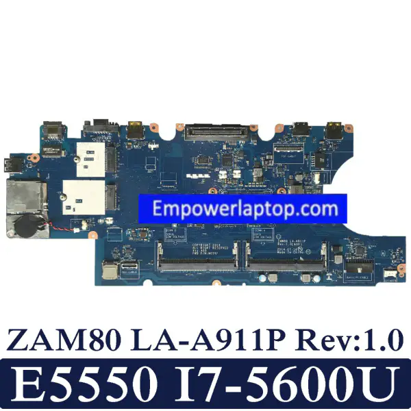 Placă de bază Dell Latitude E5550 ZAM80 LA-A911P Rev:1.0 I7-5600U
