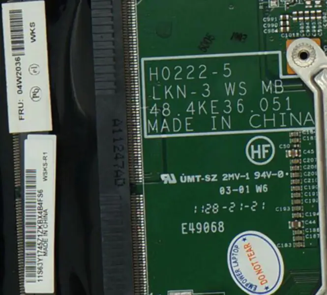 Lenovo W520 T520 T520i PN:04W2036 Placă de bază