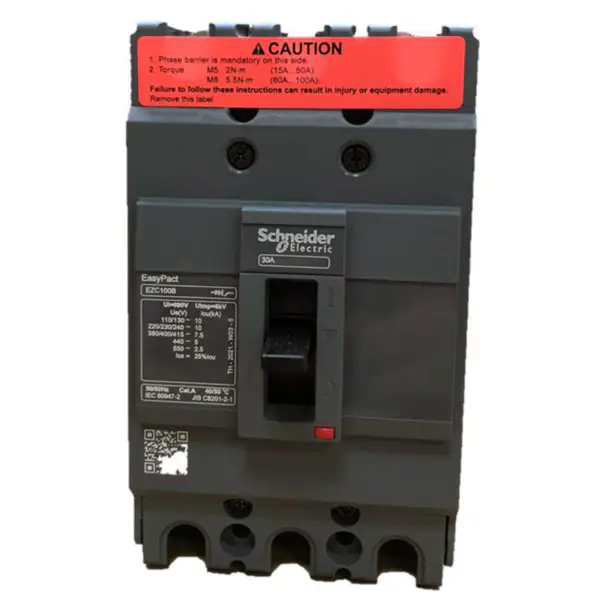 Întrerupător 3 poli cu carcasă turnată Easypact EZC100B 3P30A