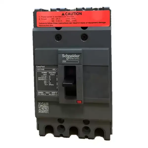 Întrerupător Schneider cu 3 poli cu carcasă turnată Easypact EZC100B 3P40A