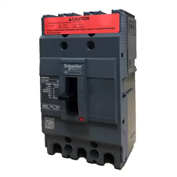 Întrerupător Schneider cu 3 poli cu carcasă turnată Easypact EZC100B 3P40A