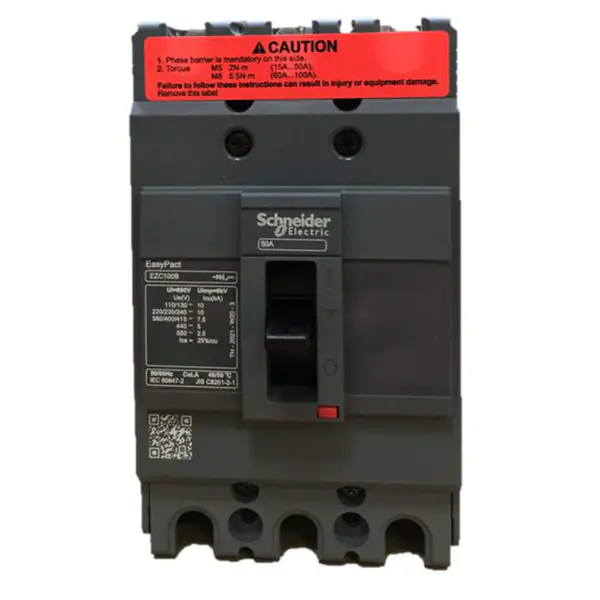 Întrerupător 3 poli cu carcasă turnată Easypact EZC100B 3P50A