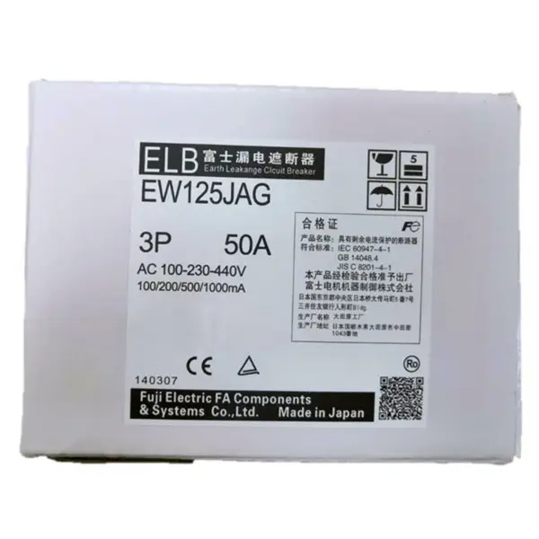 Fuji Întrerupător EW125JAG 3P 60A 15~125A