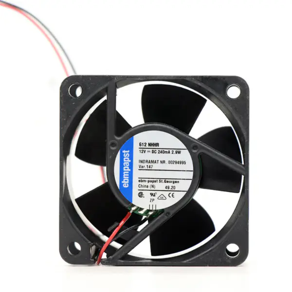 Ebmpapst 612NHHR-147 12VDC 240MA 2.9W 60* 60*25MM 240mA 2 Wire Inverter Axial Ventilator de răcire