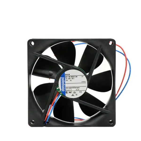 Ebm papst 3414N 92x92x25mm 24VDC 49.4CFM 2.3W 32dBA 2700RPM Ventilator tubeaxial cu rulmenți cu bile