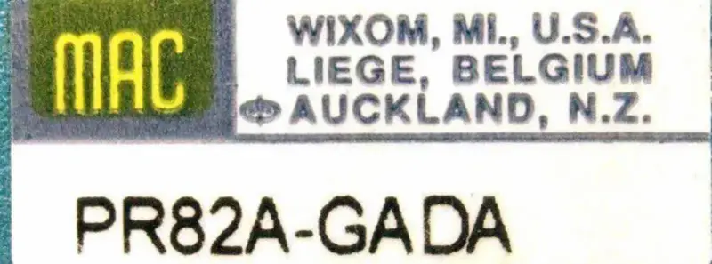 VALVE MAC PR82A-GADA