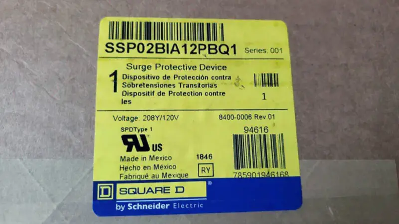 Schneider SSP02BIA12PBQ1 Dispozitiv de protecție împotriva supratensiunilor