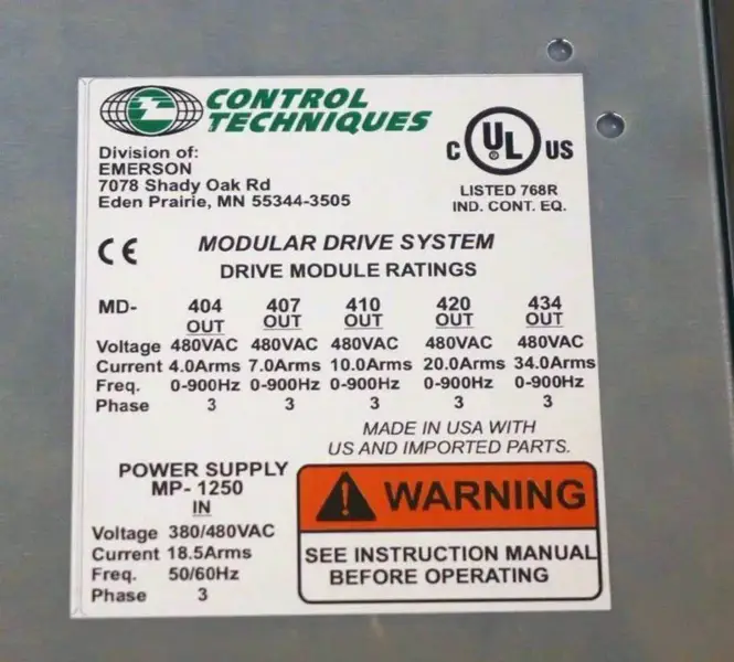 Tehnici de control MP-1250-00-000