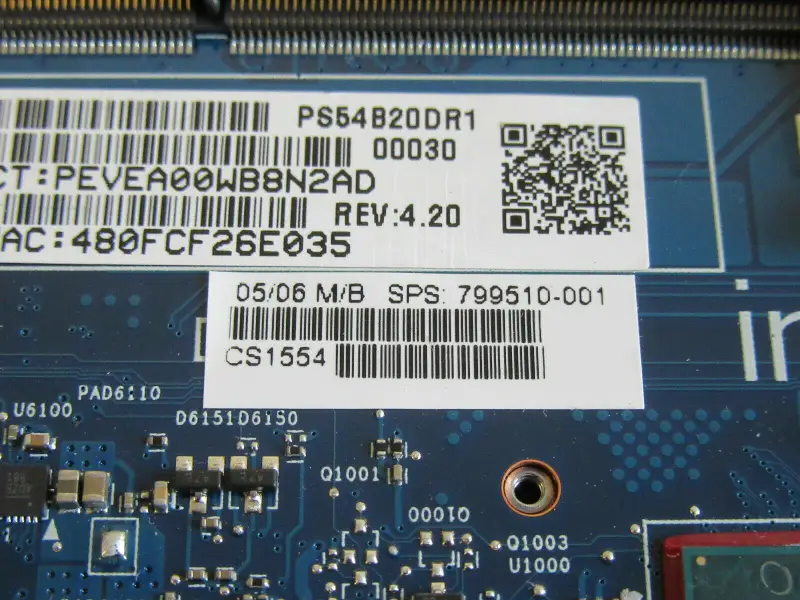 HP 799510-001 799510-501 799510-601 Placă de bază I5-5200U