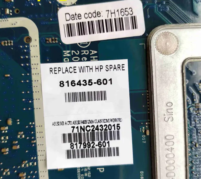 HP 816435-001 816435-501 816435-601 LA-C701P I3-4005U Placă de bază