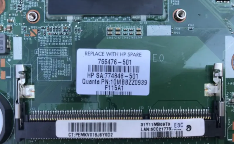 HP 766476-001 766476-501 766476-601 cu placă de bază i5-4210U
