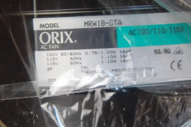 ORIX AC VENTILATOR ORIENTAL MOTOR MRW18-BTA NOU MRW18