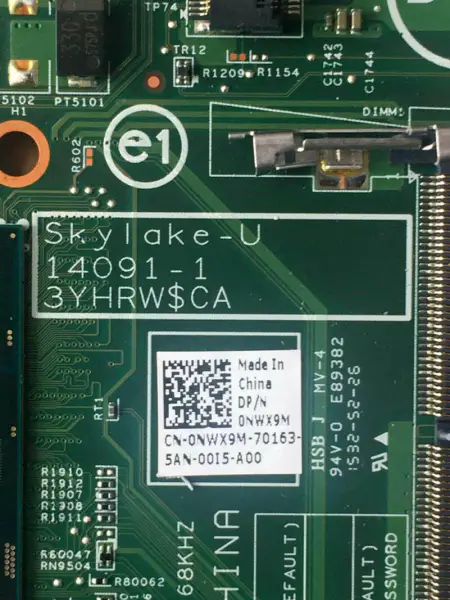 Placa de bază Dell 0NWX9M
