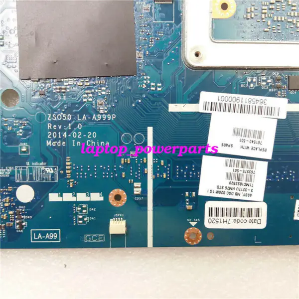 HP 761540-001 250 G3 Intel HM76 I3-3217 CPU Placă de bază placă de bază ATX