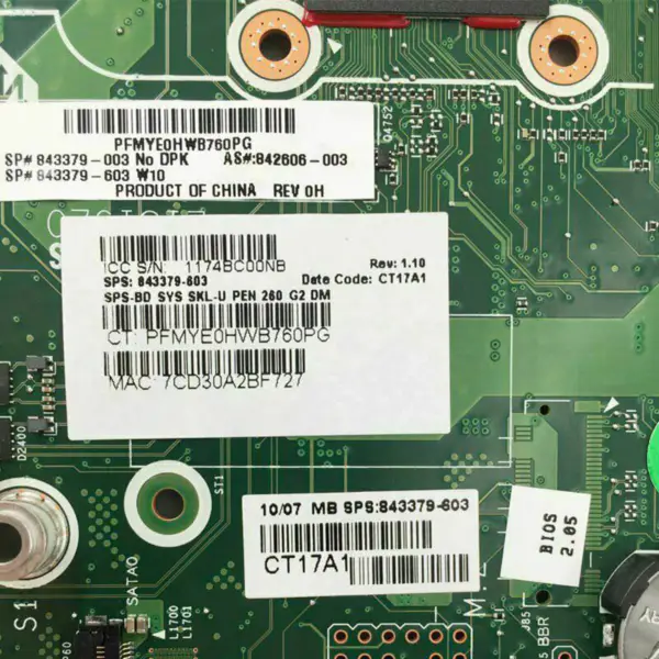 Placa de bază HP 842606-003