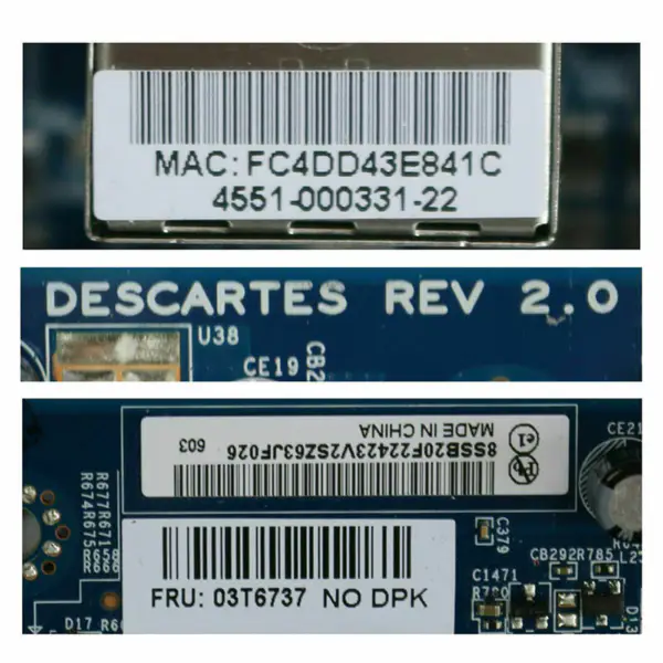 Placa de bază Lenovo 03T8422