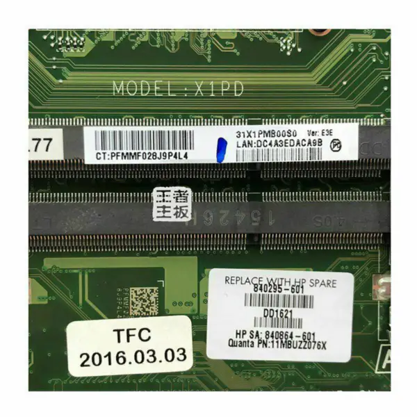 Placa de bază HP 840295-601