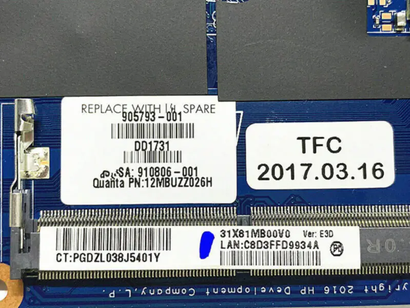 Placa de bază HP 905793-601