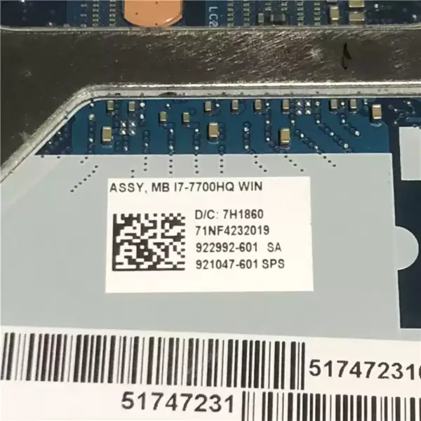 Placa de bază HP ZBook 15 G4 921048-001 921048-501 921048-601 LA-E161P
