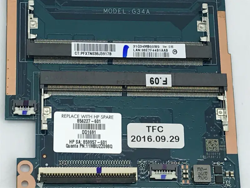 HP 856227-001 856227-501 856227-601 I7-6500U 940MX 2GB DAG34AMB6D0 Placă de bază