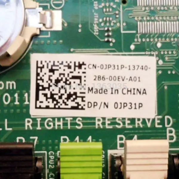 Placa de bază Dell CN-0JP31P 0JP31P