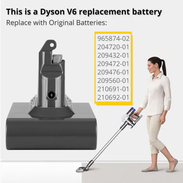 Dyson V6 DC62 DC58 DC59 SV09 SV07 SV03 Baterie
