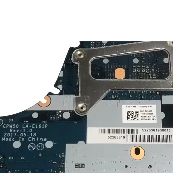 Placa de bază HP ZBook 15 G4 921048-001 921048-501 921048-601 LA-E161P