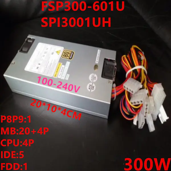 FSP AT -5V 1U P8P9 Evaluată la 300W vârf 450W Sursă de alimentare cu comutare FSP300-601U SPI3001UH