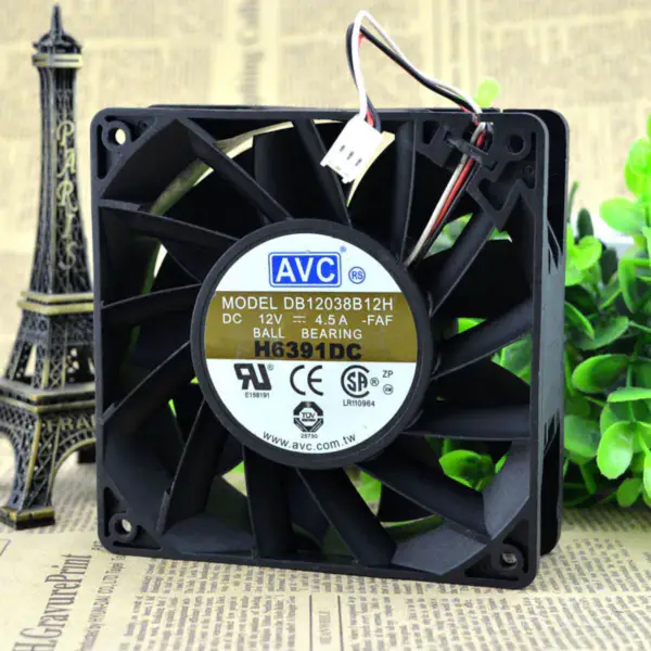 AVC 12CM 12038 Ventilator 12V 4.5A DB12038B12H 3 fire