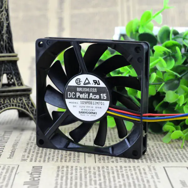 Sanyo 8cm 109P0812M701 8015 ventilator 12V 0.09A