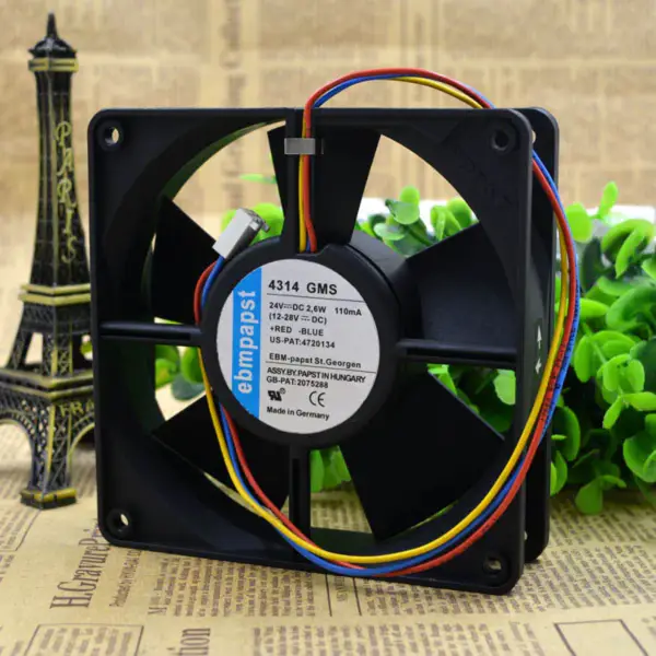 ebmpapst TYP 4314GMS 24V 2.6W 120*120*323-wire ventilator
