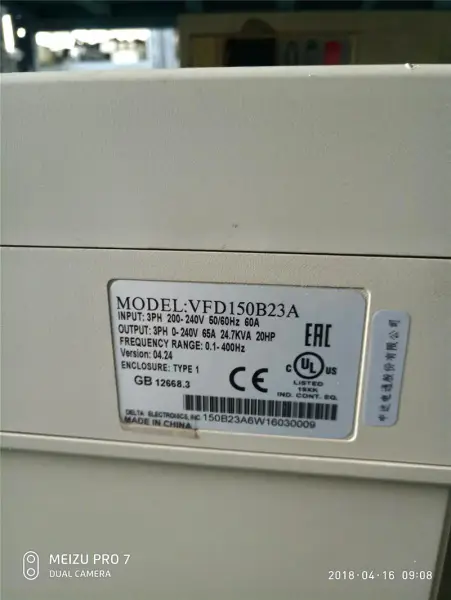 Delta seria B 15KW VFD150B23A
