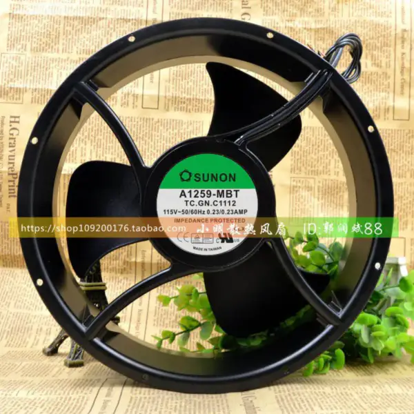 SUNON A1259-MBT TC.GN 25489 25.4CM 115V 0.23A ventilator