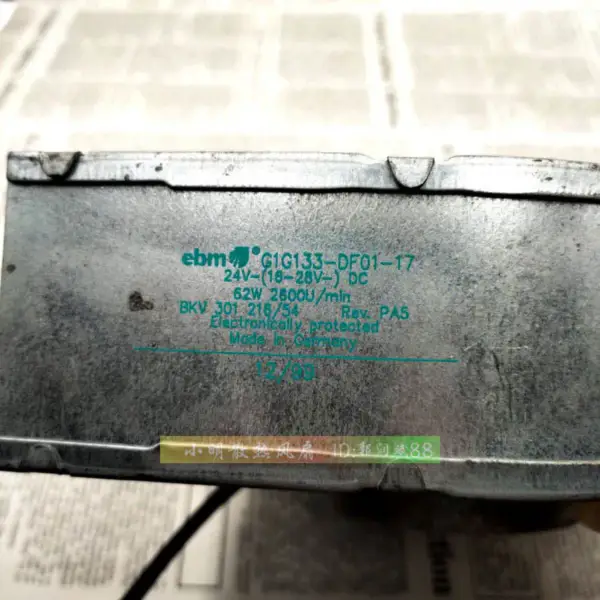 Ventilator EBM G1G133-DF01-17 24v 62W 17CM