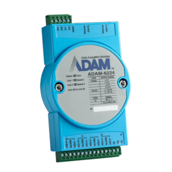 Advantech ADAM-6224-AE Modul Modbus TCP cu 4 ieșiri analogice izolate