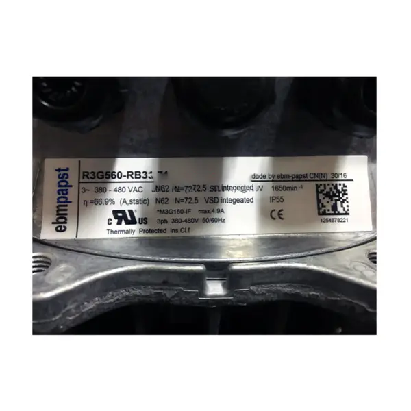 Ventilator Ebmpapast R3G560-RB31-71