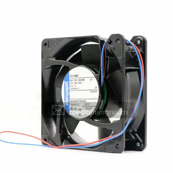 4114NH4 119 x 119 x 38mm 24 V DC ventilator compact axial debit de aer 355m3 /h 6800rpm ebmpapst ventilator de răcire