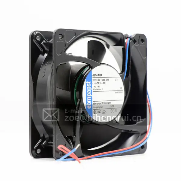 4114NH4 119 x 119 x 38mm 24 V DC ventilator compact axial debit de aer 355m3 /h 6800rpm ebmpapst ventilator de răcire