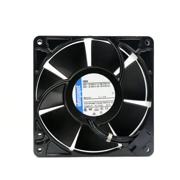 dimensiuni 127 x 127 x 38mm 230 V ac debit de aer 180m3 / h 2750rpm 5958 ebmpapst ventilator de răcire