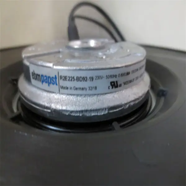Original ebmpapst R2E225-BD92-19 225mm 230V 200W IP44 Rulment cu bile Invertor Ventilator centrifugal de răcire