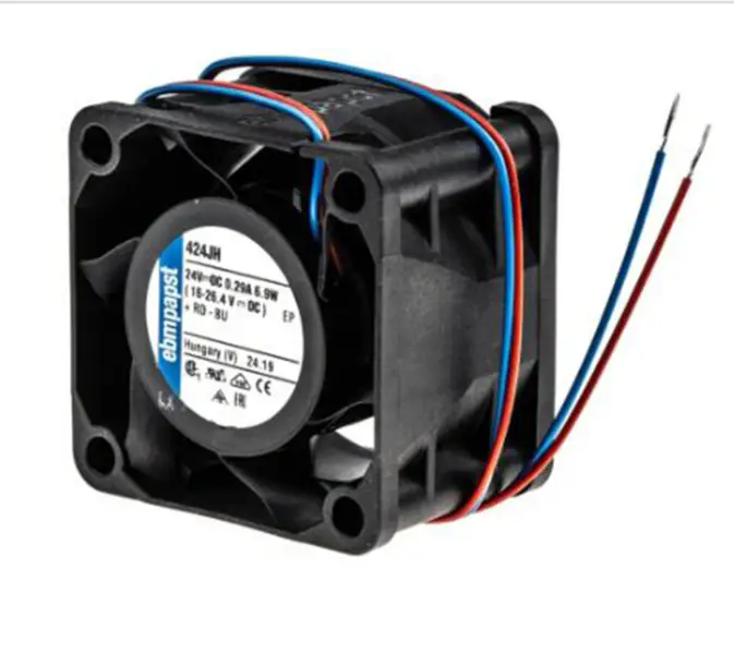 ebmpapst 424JH Ventilator axial 40 x 40 x 28mm 24 V DC Debit de aer 38m3/h 17250rpm Invertor Ventilator de răcire