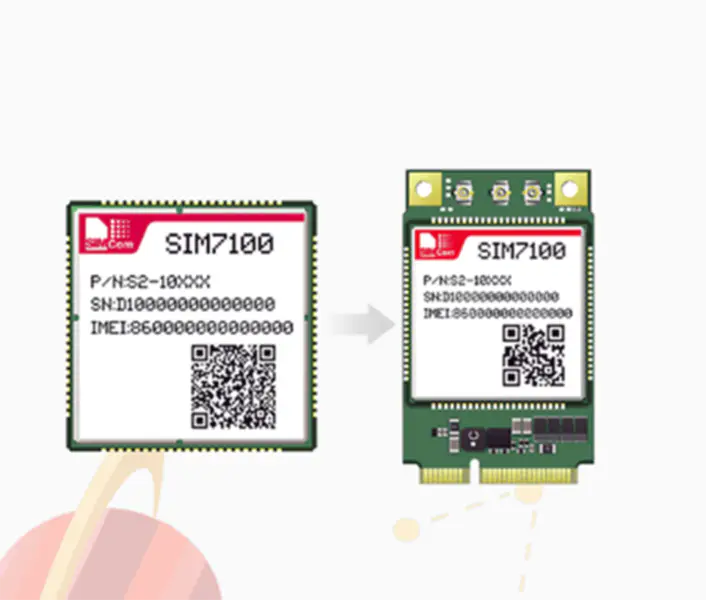 SIMCOM 4G LTE modul wireless multi-band LTE /WCDMA/GNSS modul pentru aplicații M2M IoT SIM7100 SIM7100A SIM7100E SIM7100C