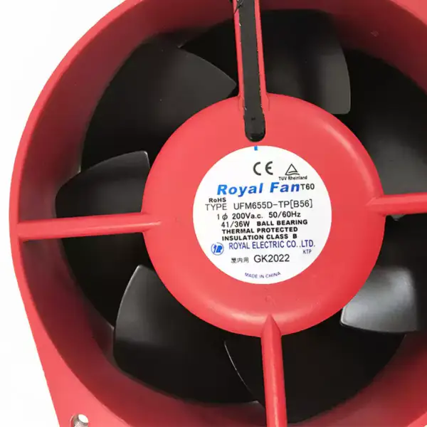 ROYAL TYPE UFM655D-TP[B56] 200V 41/36W 0.33/0.27A 2800RPM 312/360m3/h 2 fire Ventilator de răcire