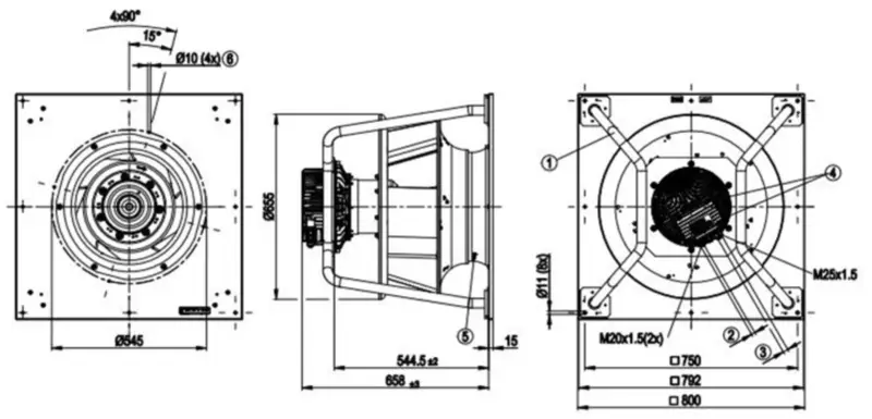 Ventilator Ebmpapst K3G560-PC04-01