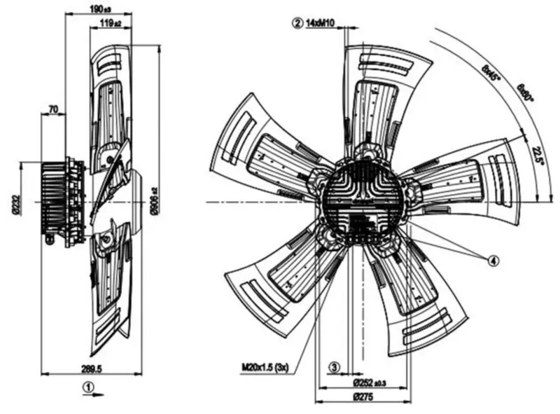 Ebmpapst A3G910-AV02-02 Ventilator