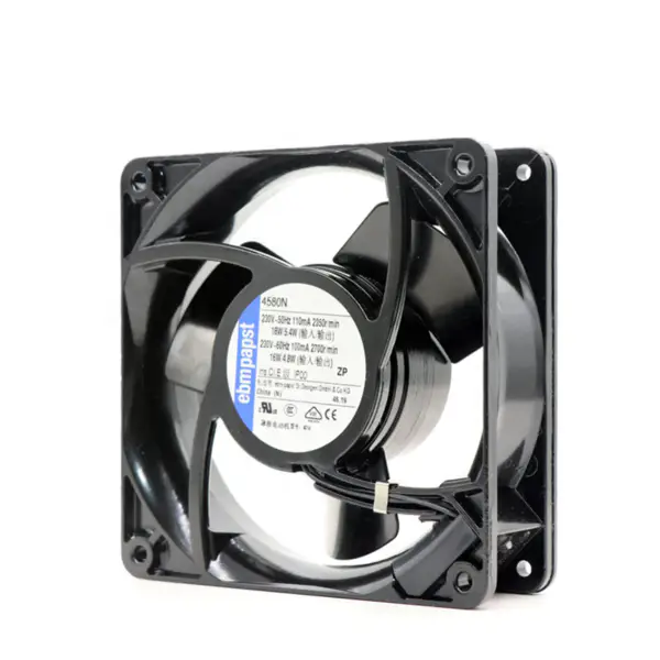 119 x 119 x 38mm 230 V AC debit de aer 123m3 / h 2350 rpm 4580N Rulment cu manșon ebm papst ventilator de răcire