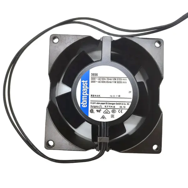 50hz 230V 0.05A 8.5W 2400 1/min 68m3 / h 92*92*38mm ebmpapst 3556 Ventil Axial