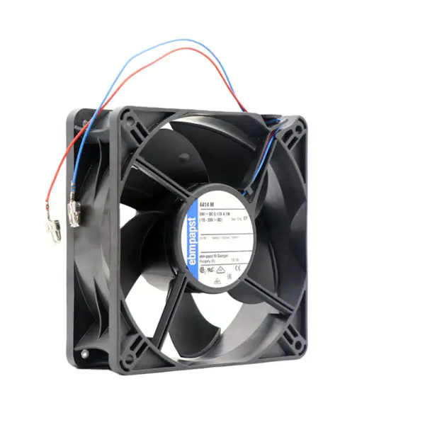 dimensiuni 119 x 119 x 38mm 24 V DC debit de aer 184 m3/h 3300rpm 4414M ebmpapst ventilator de răcire