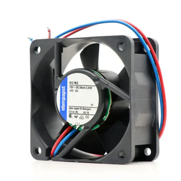 Dimensiuni 60 x 60 x 25mm 12 V DC Debit de aer 21m3/ h 2500rpm 612NLE Ventilator de răcire Ebmpapst