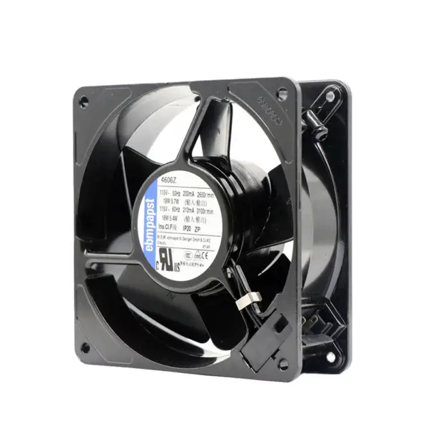 dimensiuni 120 x 120x 38mm 115 V AC Debit de aer 180 m3 /h 3100rpm 4606Z ebmpapst ventilator de răcire